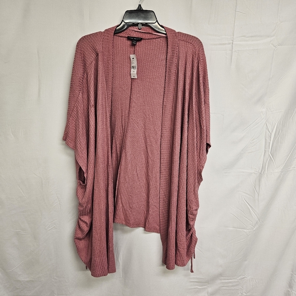Lane Bryant Womens Pink Salmon Open Front Cardigan Sweater Size 22 24